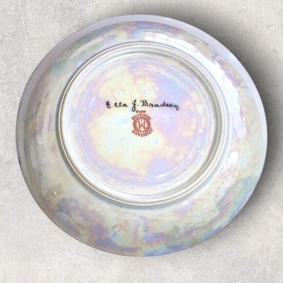 Antique Haviland Limoges Teacup Noritake Saucer Violet Floral Gold Rim Iridescen - Picture 11 of 15